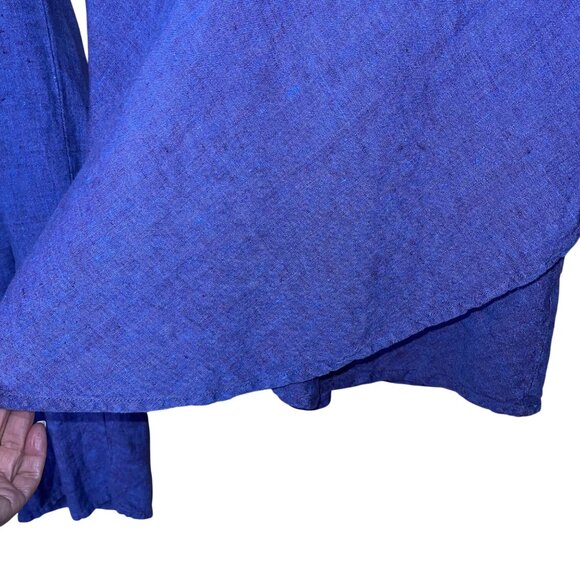 FLAX Womens Pant Set Size M Purple Short Sleeve Layered Simple Casual - Picture 9 of 10